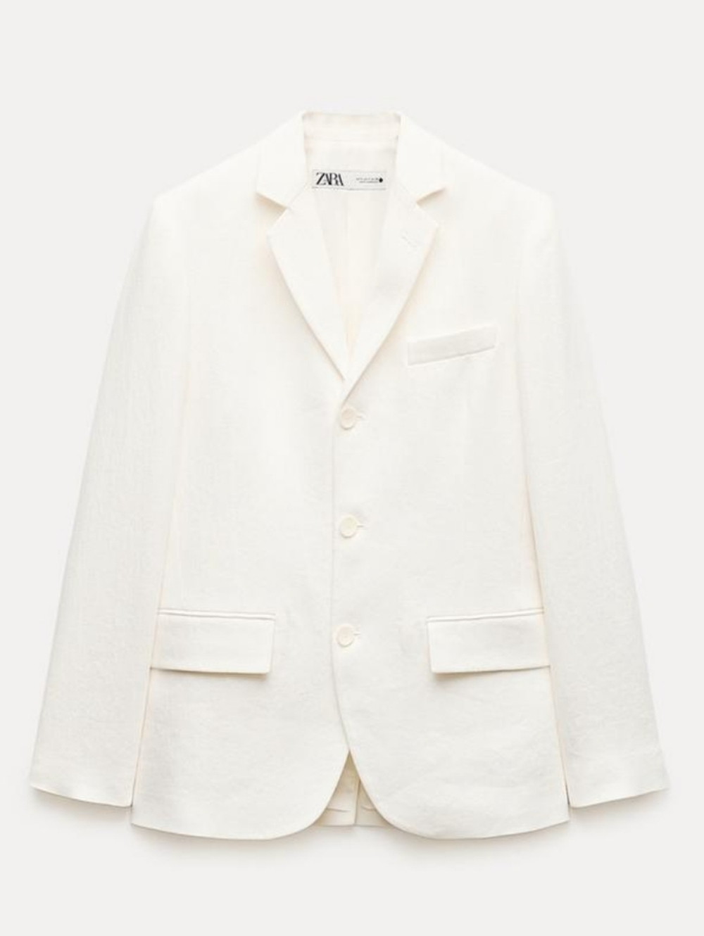 Zara Linen Blend Blazer Size S - Picture 10 of 17